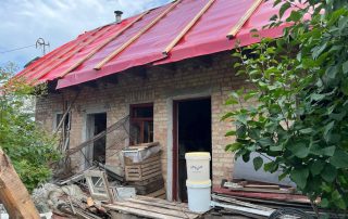 water filter in front of a house in Ukraine