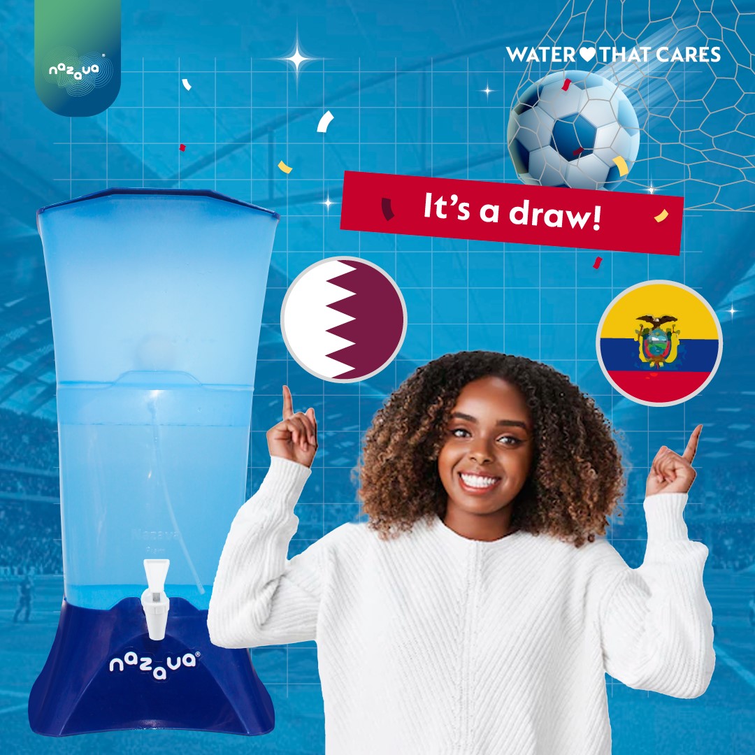 The result of the prediction of world cup match qatar equador based on access to safe drinking water and sanitation by Nazava Water Filters