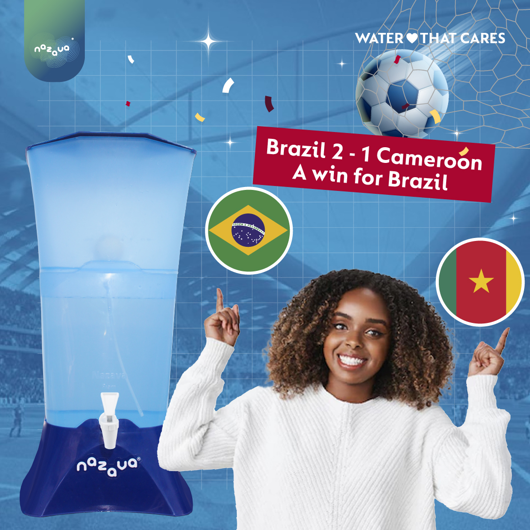 Cameroon vs Brazil based on access to water brazil wins